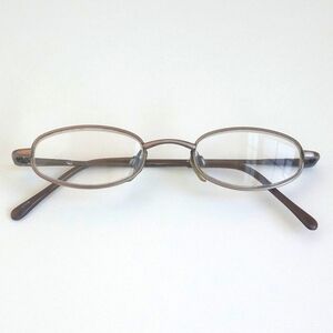 Vintage 90's Oval Bronzed Brown Reading Glasses